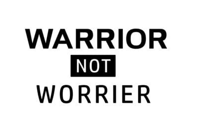 The words warrior not worrier on a Black & White Copies <br><span style="font-size: 18px;"> (Basic Text/Minimal Graphics)</span>.