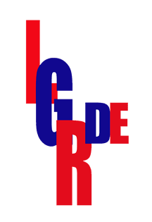 A logo with the word lgdr on it.