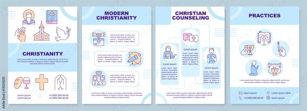 Modern Christian Church Programs template - psd, eps, ai, epsx.