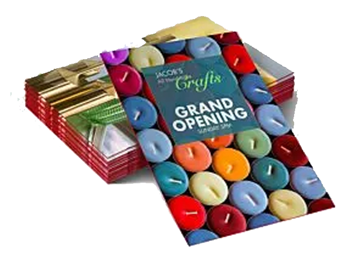 A grand opening brochure with a variety of Announcement Cards/Save the Date.